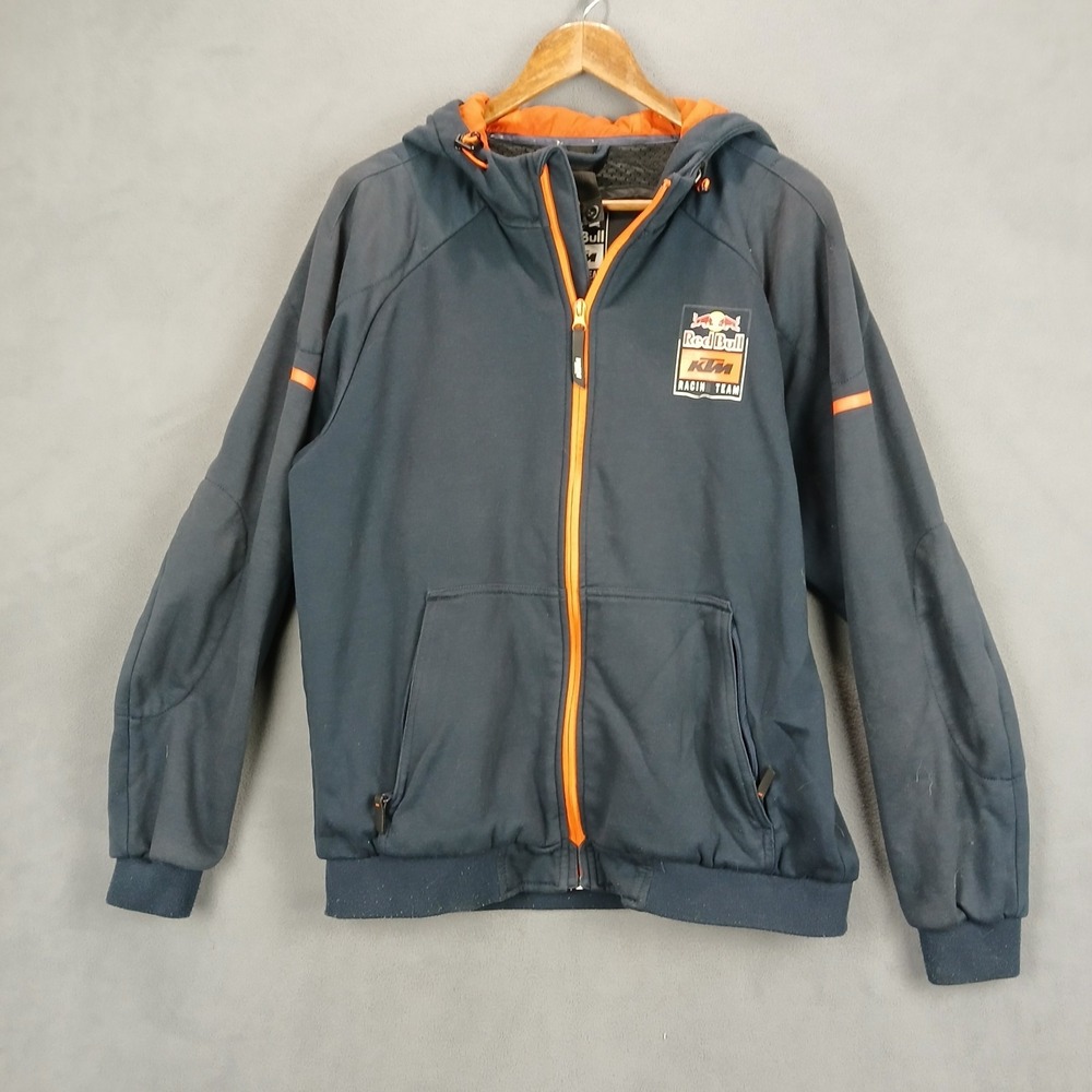 Red Bull KTM Racing Team Softshell Hoodie Mens Large Charcoal Gray Full Zip